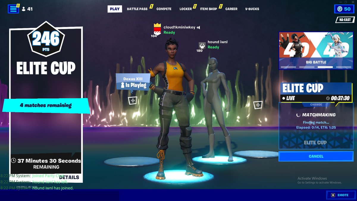 cloud1k_'s tweet image. back to back solo clutch 2nd places to qual 40 mins early im the best