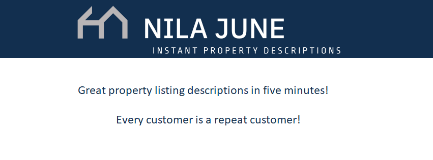 NilaJuneRE's tweet photo. #propertydescriptions are a pain for most agents to write, and they're also very important, especially in a changing market. That's where #nilajune comes in. 5 minutes and you have a great one! #realestateagents #comingsoon #transactioncoordinators #nar #nahrep #aarea #vnarp https://t.co/ANSgCV8Eo8