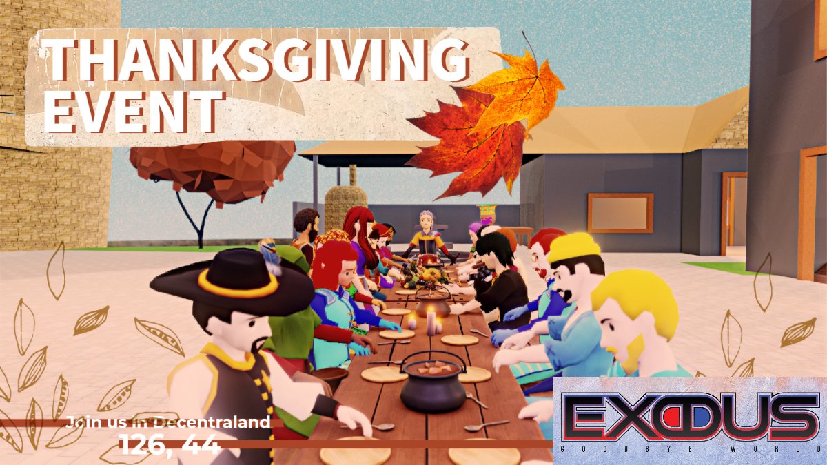 Giving away Decentraland #nftwearables

Drop your Crypto address below. 
The Exodus Thanksgiving 
event starts tomorrow!!!🦃🦃🦃 Coordinates 126,44 in Decentraland. 

#P2E #PlayAndEarn #NFTGiveaway #cryptogames