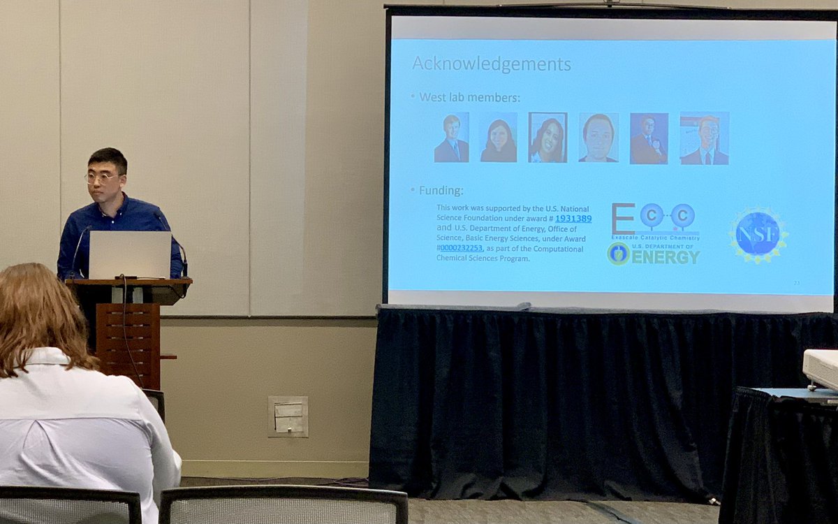 richardhwest's tweet image. Congratulations Chao on a great penultimate talk at #AIChEAnnual
&quot;709d Microkinetic Modeling with Blowers-Masel Approximation to Scale Activation Energy Based on Enthalpy Change&quot; (in @CanteraSoftware)