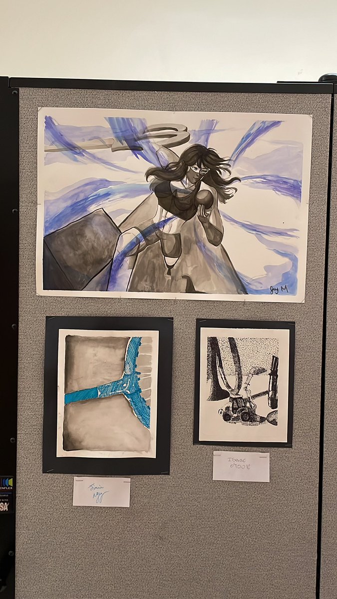 Variety of student art! Gooooo Vikings!