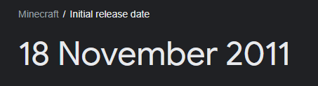 eckoxsoldier's tweet photo. On this day in 2011 Minecraft Released 🎂 https://t.co/K5DCnlT5Ex
