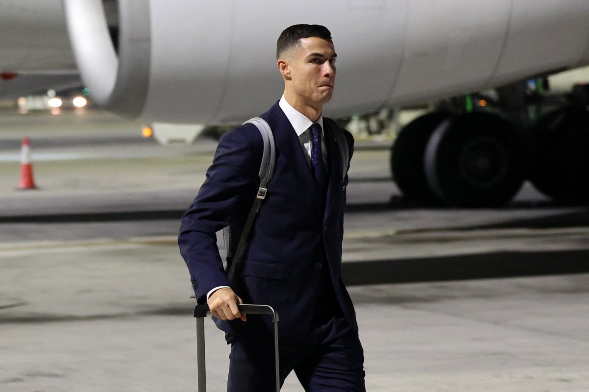 FOXSoccer's tweet photo. Ronaldo and Portugal have touched down in Qatar ahead of the 2022 FIFA World Cup! 🇵🇹🤩 https://t.co/V6T4VBR9X3