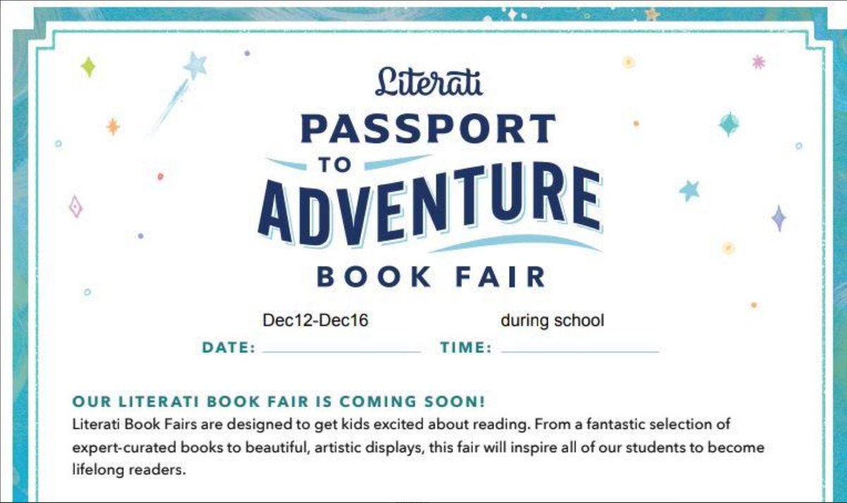 DemillePTA's tweet photo. Literati Book Fairs are designed to get kids excited about reading. Whether you buy one book or bring home a whole stack, all book fair purchases benefit our school.  Shop Until: December 16, 2022
Shareable URL: https://t.co/5MllAKFODM.  Pls share link with family and friends! https://t.co/RxwDemIOq6
