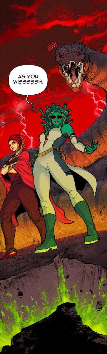Gorgon sisters attack in episode 16 "Wrath of the Outlaws" on @webtoonofficial 🐍