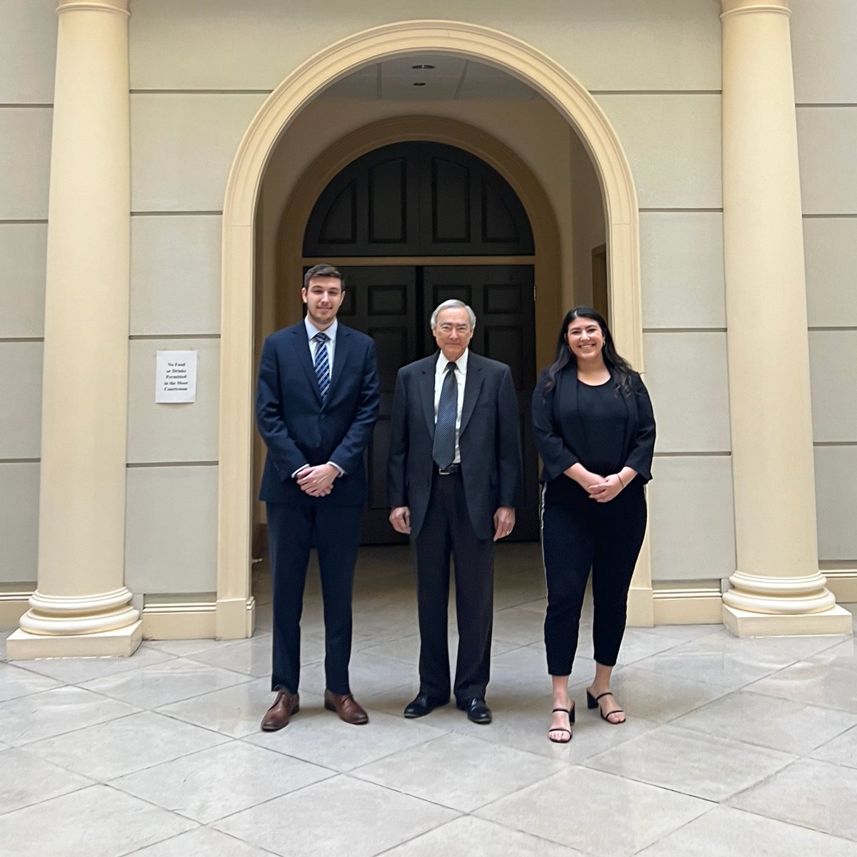 We are pleased to announce that the team of Monica Hurtado and Connor Hockaday (shown here with coach Prof. Eric DeGroff) were co-champions of the ABA Regional Negotiation Competition this weekend and will move on to the National Competition in Chicago in the Spring.