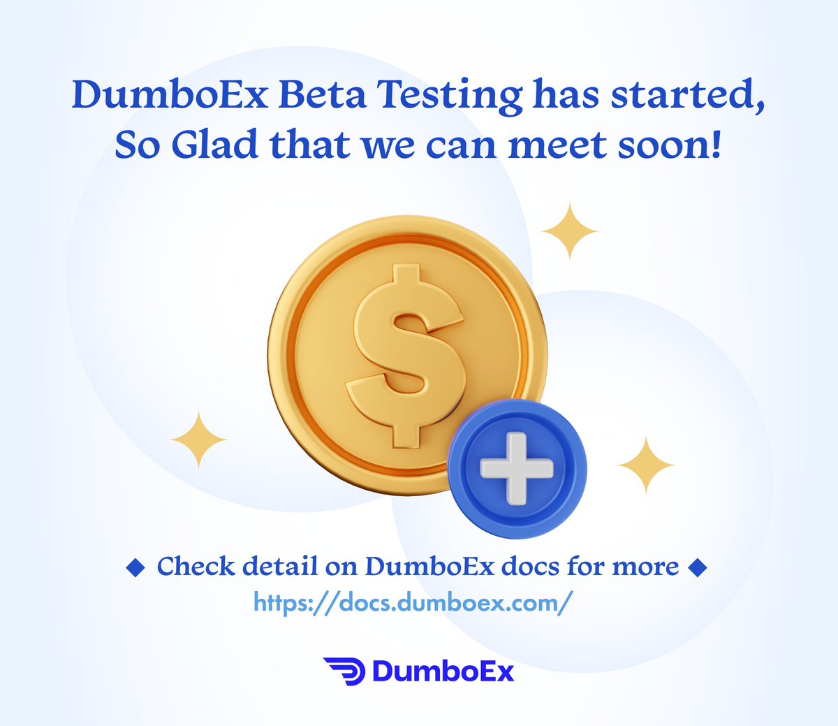 🕺Hi everyone！！DumboEx Beta testing has started!
We are so glad that we can meet you soon!

Check our website and learn about early bird rewards!!
dumboex.com 

#cryptocurrecy #DeFiChain #DumboEx #earlybird