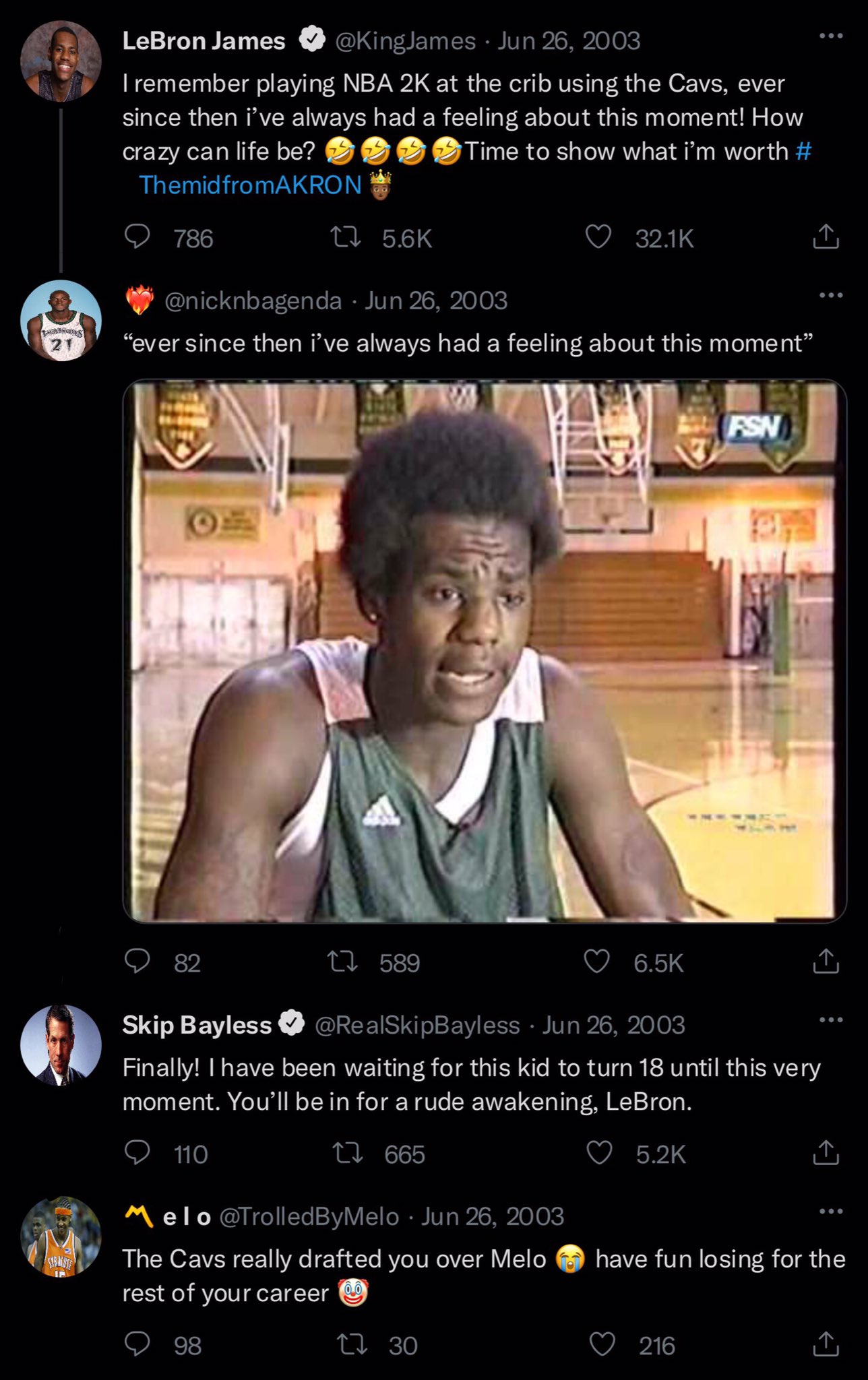 SportsCenter on Instagram: “This throwback 📸 of LeBron in 2003 😮 (h/t nostalgiaooc/Twitter)”