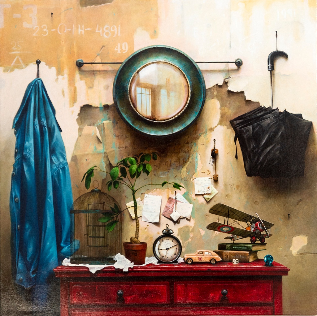 OenoGallery's tweet photo. This realistic oil painting from Ukrainian-born artist, Dmitry Yuzefovich captures a moment in time. His work focuses on memory—moments from the past that seem to resonate with our own collective memory. On view now for 'Strong Feelings' (Nov. 12-Jan. 29) https://t.co/pBZaYpdZGl https://t.co/KgjfulBMjn