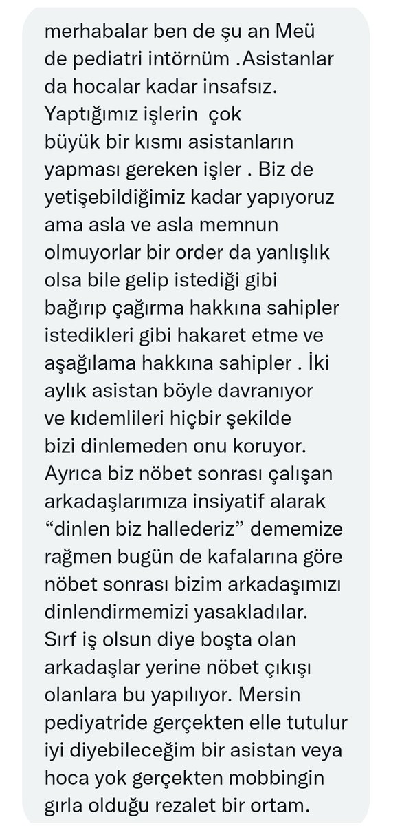 Bu olayları duydukça üzülüyoruz. Biz size abi abla diyoruz. Yapmayın etmeyin... Bu mu kardeşlik?
#mersinüniversitesipediyatri

<a href="/tibbiyelisozluk/">Tıbbiyeli Sözlük</a>