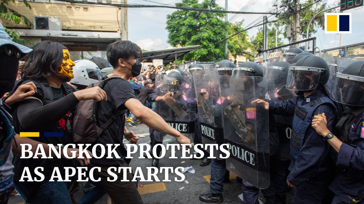 Thai police fired rubber bullets and tear gas at hundreds of protesters
