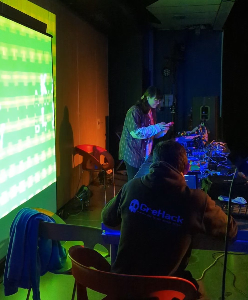 GrehackConf's tweet photo. Chiptune party at #GreHack22 : Gameboys, tartiflette, beers and fun! https://t.co/GRh1a9uolD
