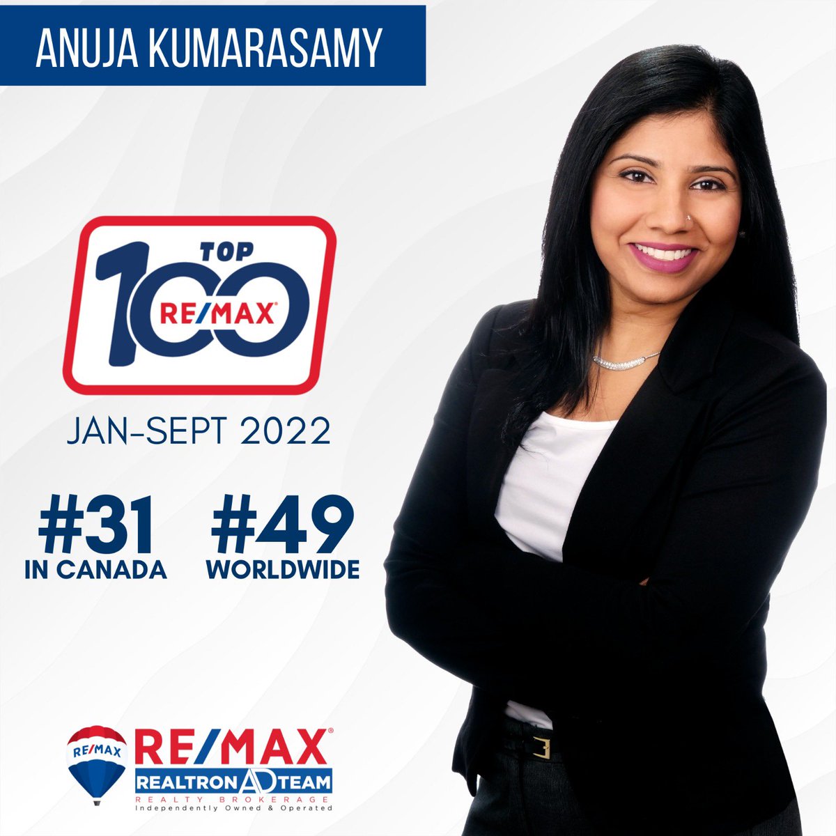 Thank you to my loyal clients, family, friends and god for allowing me to achieve such great milestones in my career🏅🙏🏼
#thankful #greateful #top100realtor #top100Canada #remaxrealtron #adteam #anujatherealtor #remxacanada #1realtor #ajaxrealtor #durhamrealtor #whitbyrealtor