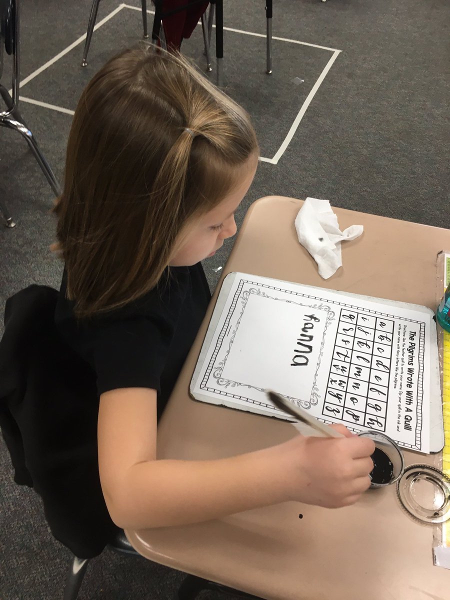 cwsfirsties's tweet photo. Writing with quill pens!@DrBrysonSVA @SummitViewAcad https://t.co/Sgz28EGb2M