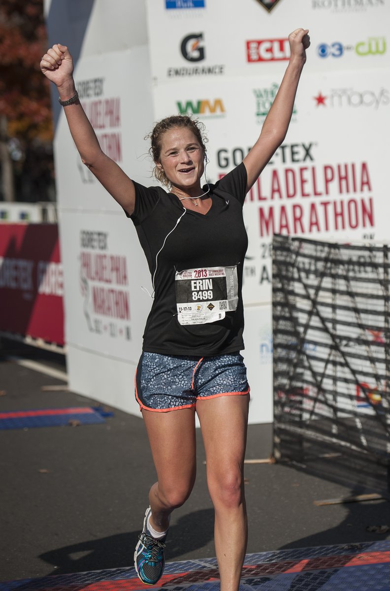 fotosfromphilly's tweet photo. Dr Erin Lally is greeted by Mayor Nutter (11-17- 13) &amp; Gov. Tom Wolf (11-23-14) after completing  @Philly_Marathon @_Nellie_Shields @shamdan95 @oppyseas @JeffersonAlumni @WIO_WomenInOpht @DelValNews https://t.co/K8Os9nHSfj