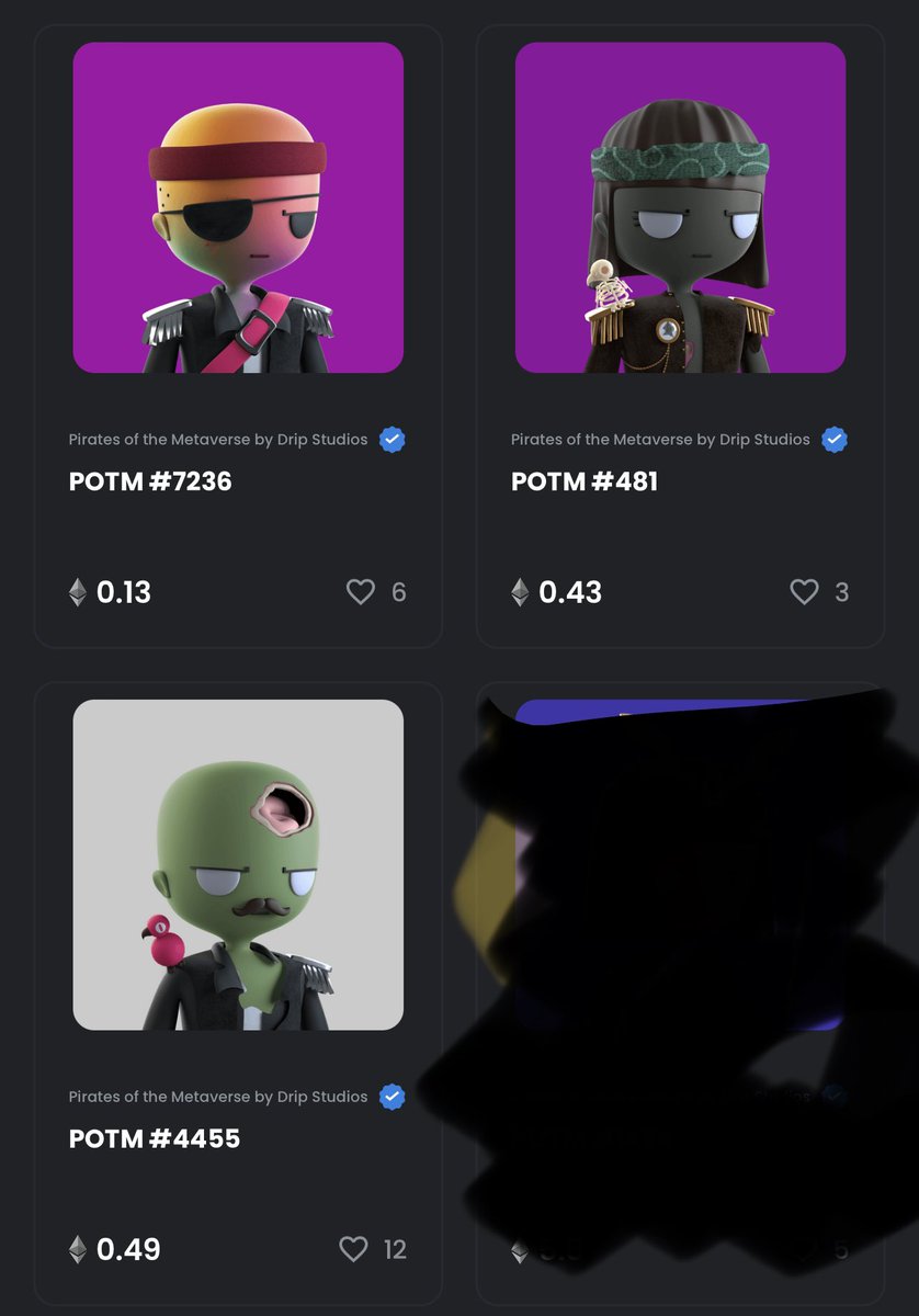 Some nice deals for some premier <a href="/PiratesMeta/">Pirates of the Metaverse 🔛 FLOW</a> <a href="/POTMZombies/">🧟🏴‍☠️ POTMZ 🏴‍☠️🧟‍♀️</a> <a href="/POTMPsych/">POTM-PSY</a> 👀🔥