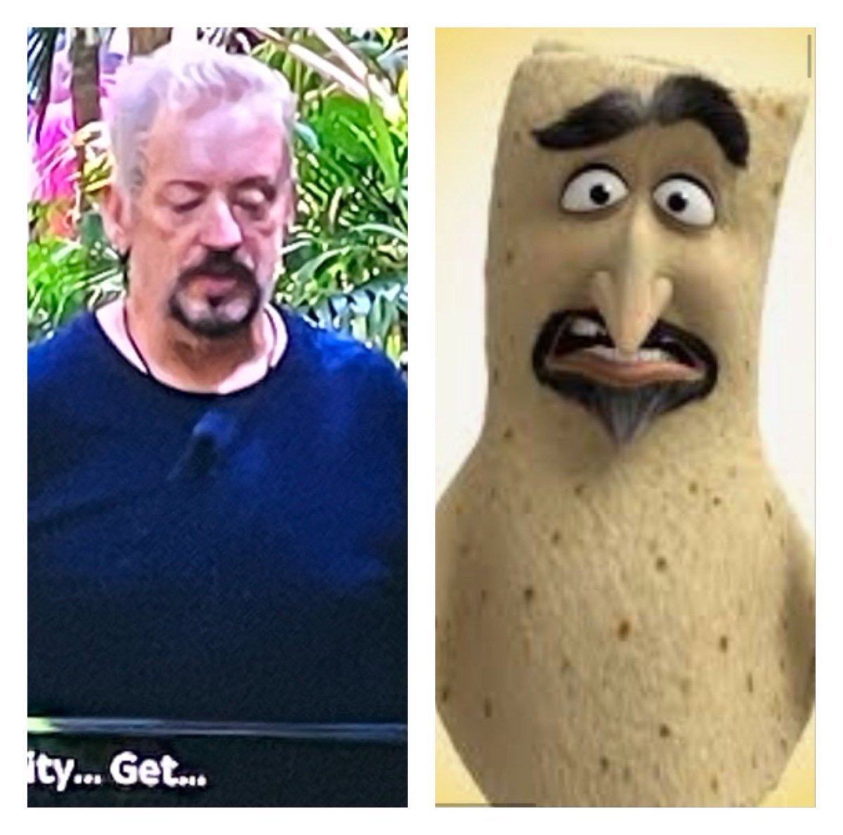 Is it me or does <a href="/BoyGeorge/">Boy George</a> look like the tortilla from sausage party
