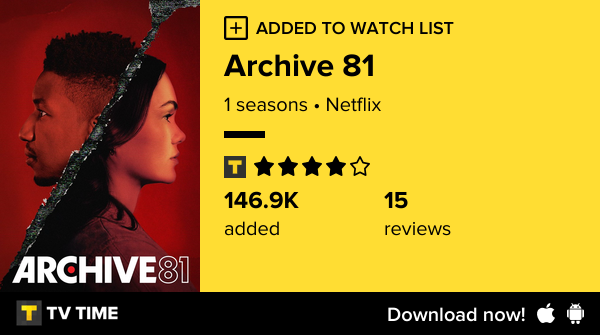 clararach's tweet photo. I've just started following Archive 81 https://t.co/Dzgdw6lF4C #tvtime https://t.co/Nk1sLvyt13