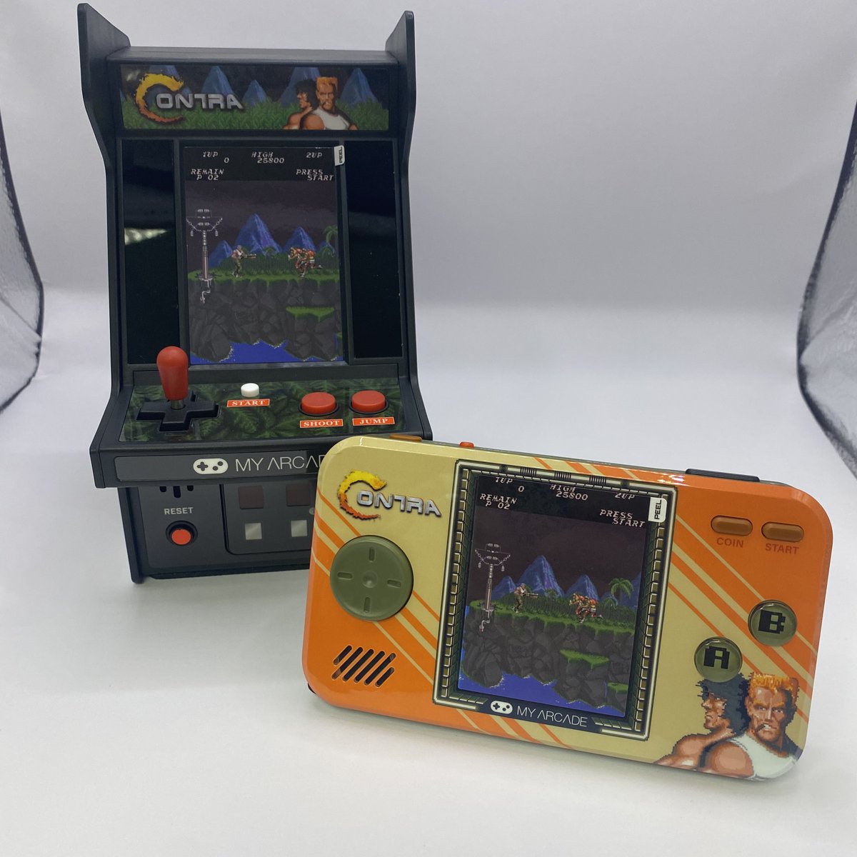 MyArcadeRetro's tweet photo. The year is 2633 and the world is in grave danger. It is up to you, the Contra unit, to run, jump, and shoot your way through 10 stages to defeat Red Falcon and his army. Get yours at https://t.co/8R5Rsteyka #contra #microarcade #pocketplayer #nostalgic https://t.co/mq0syFbpZq