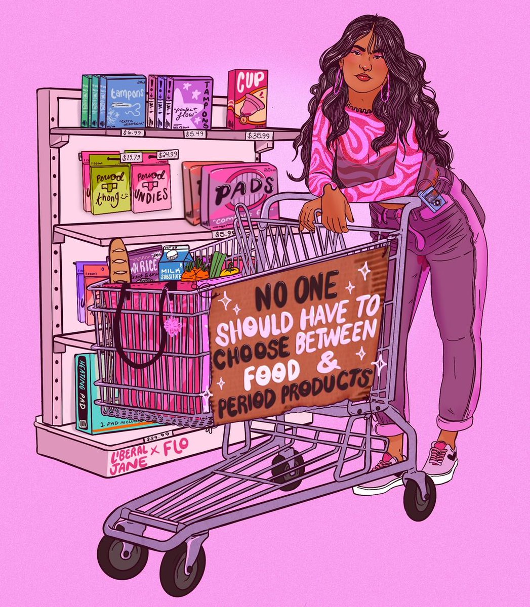 UNFPA's tweet photo. Menstrual products are not a luxury! 

RT if you believe everyone has a right to manage their menstrual hygiene safely, with dignity and free from poverty.

🎨 via @liberaljanee

#MenstruationMatters https://t.co/gbl0HFYyYE