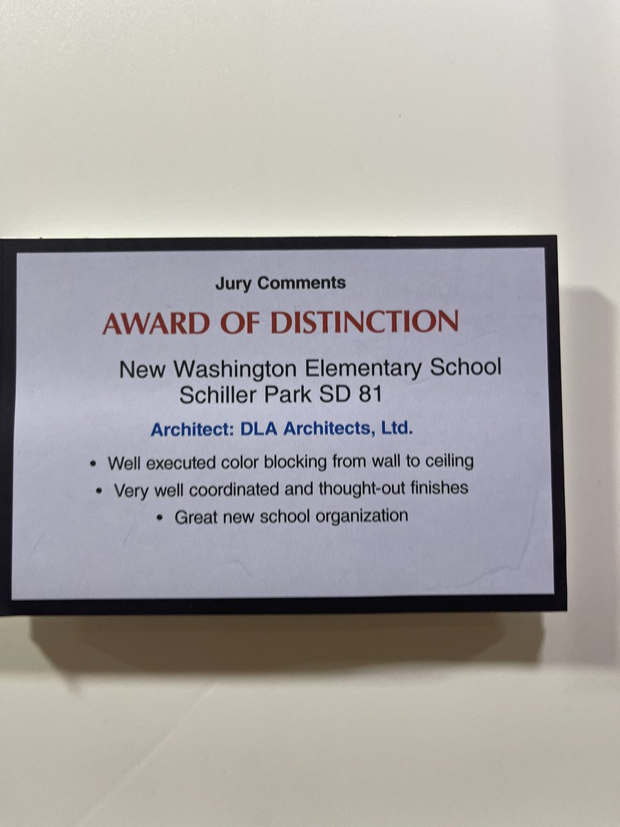 Honored to be recognized by IASA today for our new Washington School at their Exhibition of Educational Emvironments showcase! #sd81engage #wearesd81