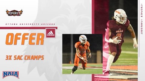After an amazing conversation with Coach Jones, I am excited to say I have received an offer to continue my academic and athletic career <a href="/OUAZFootball/">OUAZ Football</a> Im very thankful for the opportunity! <a href="/JUSTCHILLY/">Just Chilly</a> <a href="/Cehsfootball/">Centennial Coyotes Football</a> <a href="/MyRecruits_/">My Recruits</a> <a href="/CoachPerrone/">Coach Perrone (My Recruits)</a>