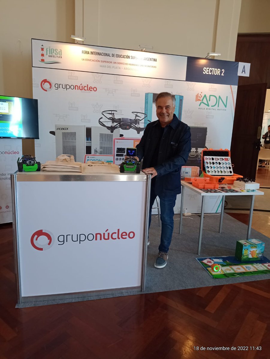 Esta tarde estuvimos presentes en FIESA es la Feria Internacional de Educación Superior Argentina destinada a proyectar internacionalmente a la Educación Superior.

#standtecnologiayrobotica