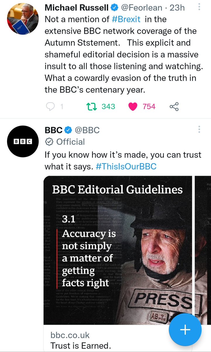 ChucklesLeVert's tweet image. Interesting juxtaposition of tweets...  #BBCnotfitforpurpose
