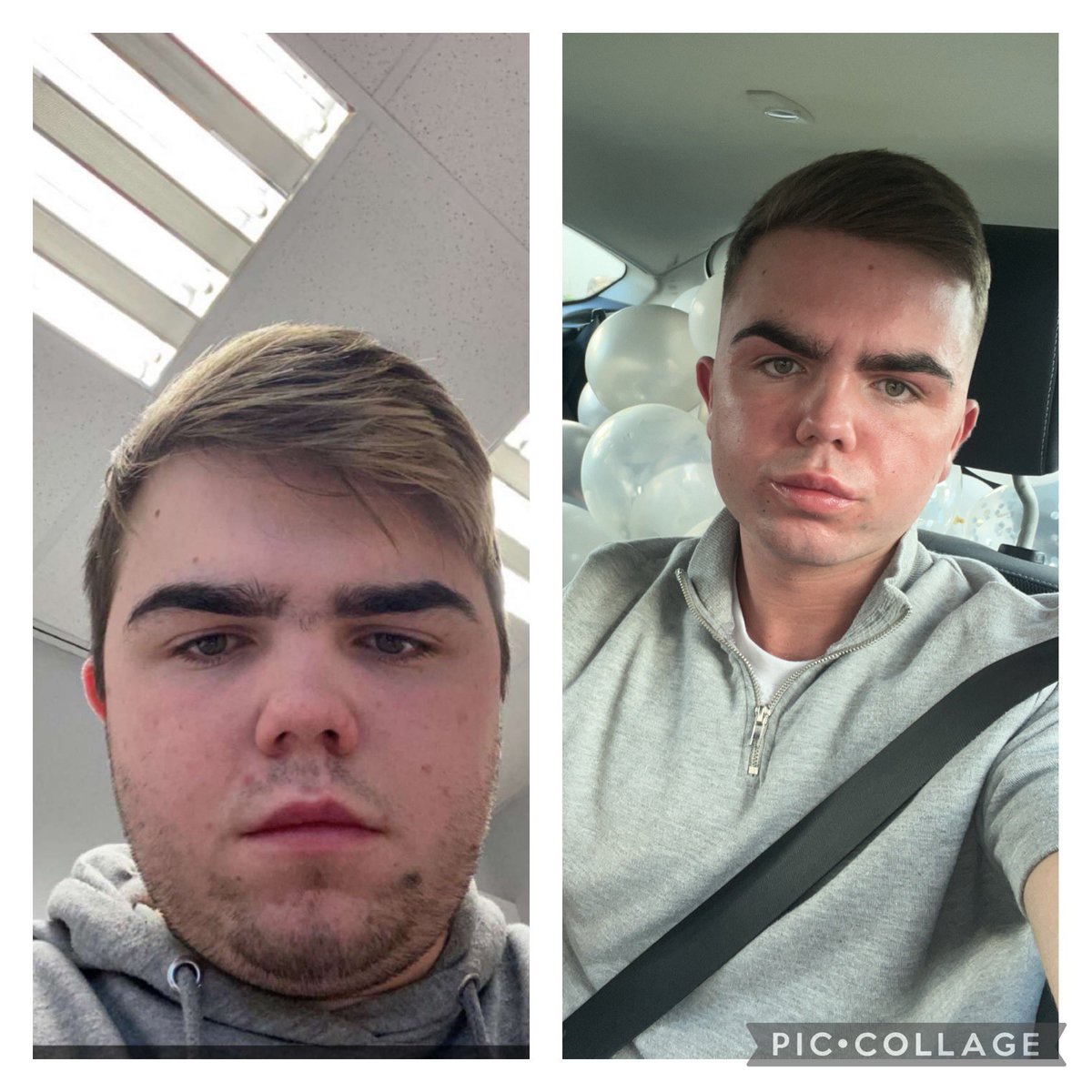 Kevin_joyc3's tweet photo. Hahaha I will forever put before and after pics up because it’s mad what a year can do https://t.co/M2W2gy4wg7