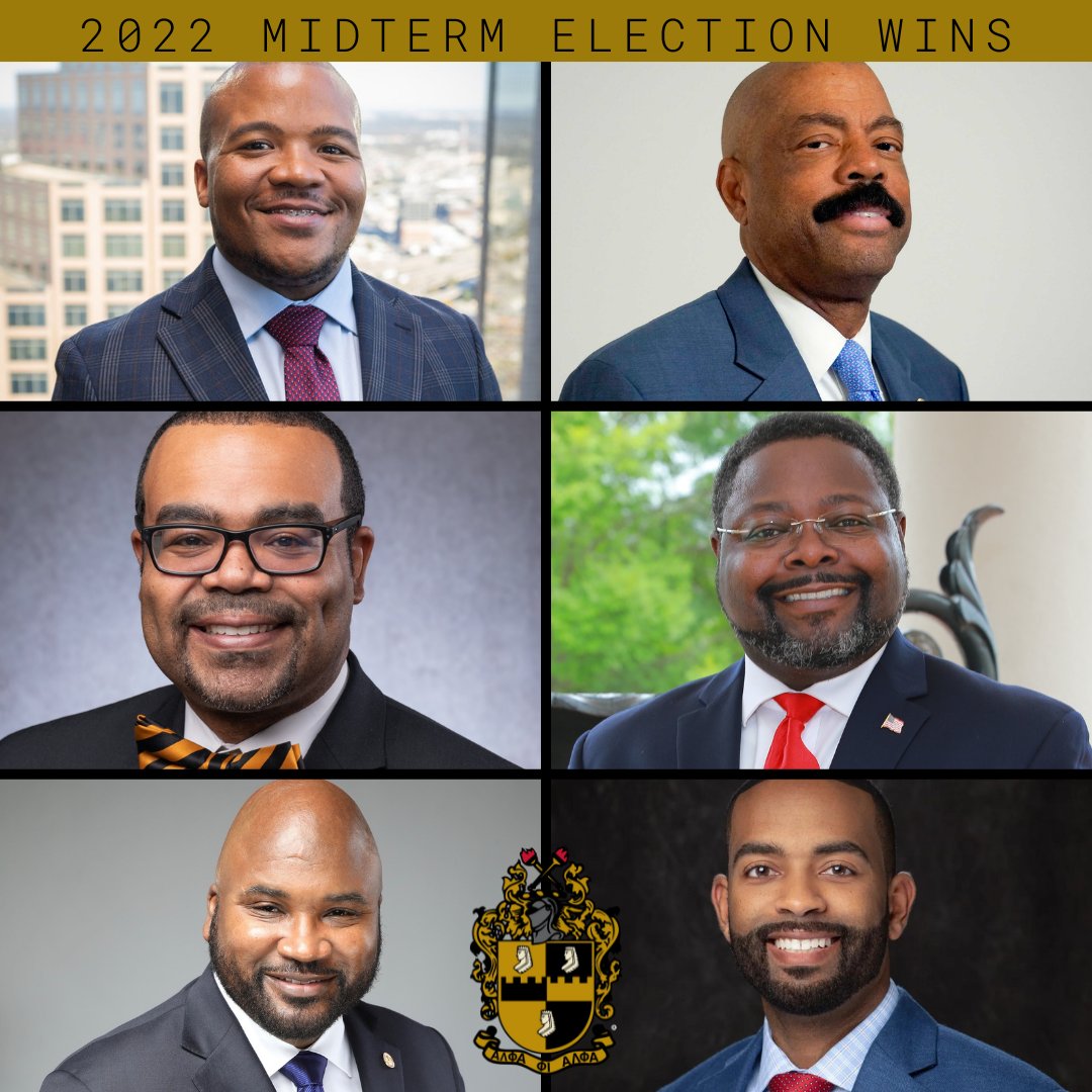 apa1906NETwork's tweet photo. Alpha Phi Alpha Fraternity, Inc. congratulates our Alpha Brothers on their 2022 State Legislature Midterm Election wins.
Please share.
#APA1906Network #MenOfDistinction #AlphaDevelopsLeaders #AlphaMidtermElectionWins #AlphaLeaders https://t.co/UWVXCpcLvf