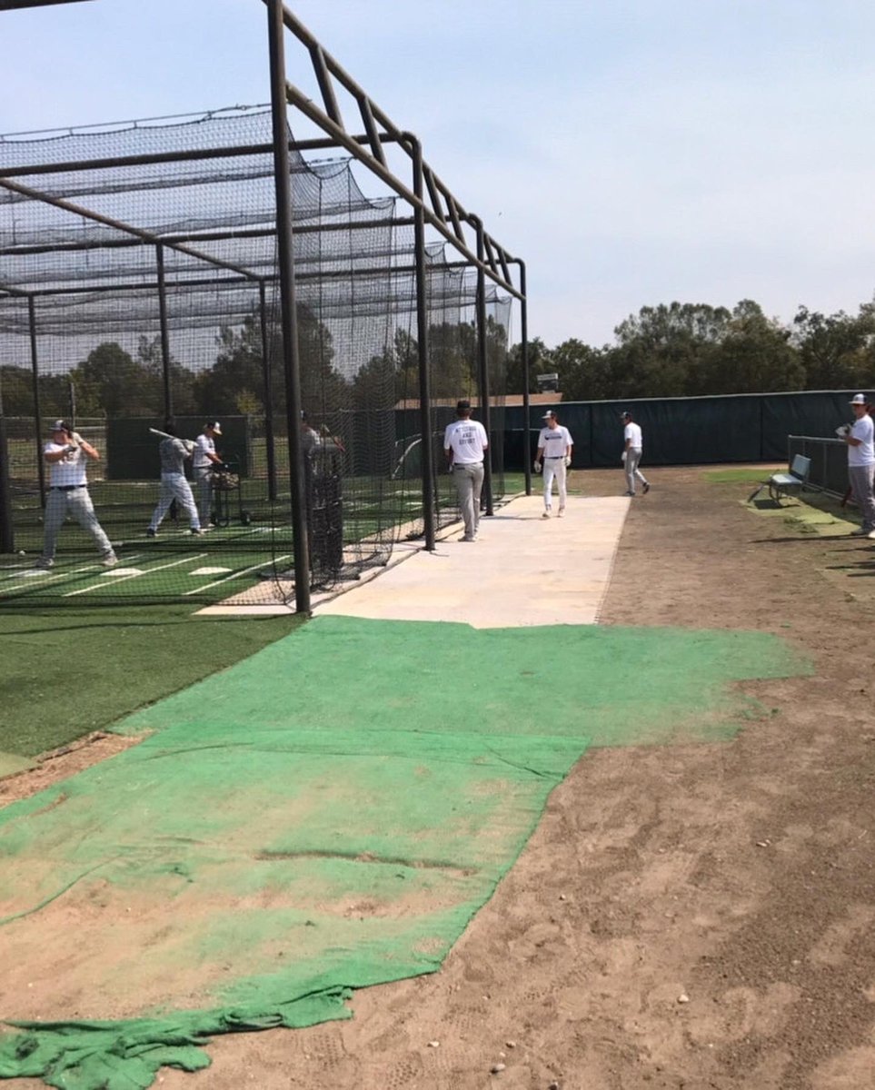 ButteBaseball's tweet photo. Recently improved our facilities by laying out 12,000 square feet of turf! Thank you to all of our supporters who helped us fundraise for this project!! #onlythebestforourguys #byebyemud #weloveturf #thiscouldbeyou #bigleaguefacilities #itiswhatitis #onemorepiece https://t.co/eqgbJ2bW5M