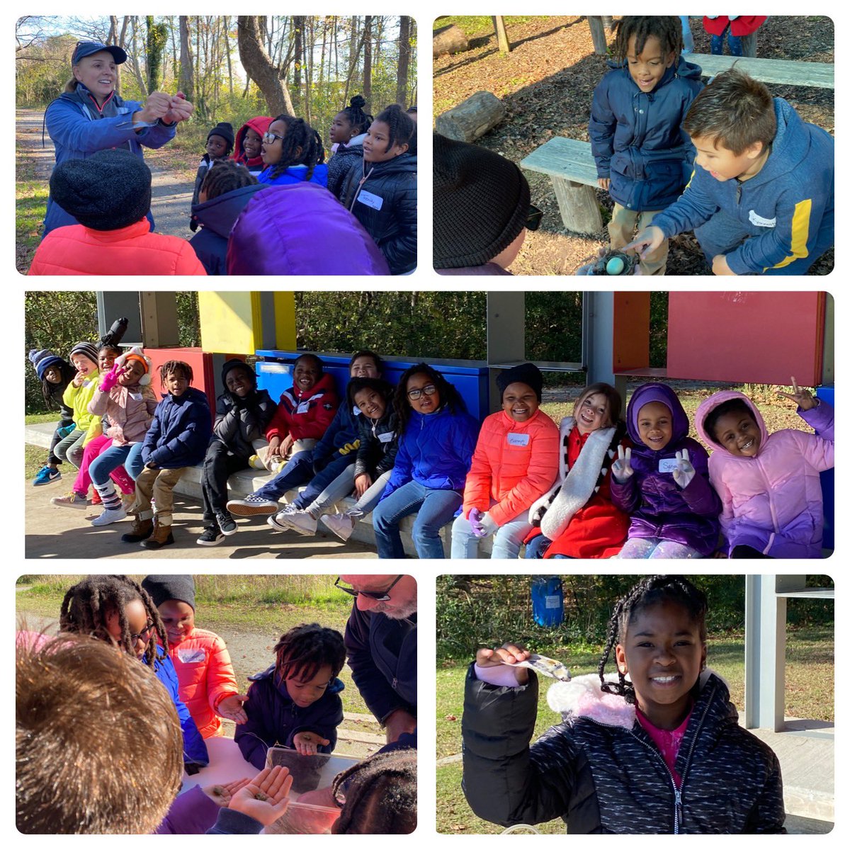 These <a href="/RBWTinyTigers/">RBWTinyTigers</a> had such a great time at Paradise Creek Nature Park yesterday!! This was their first field trip ever outside of the building,  and they loved every minute of it💙💛