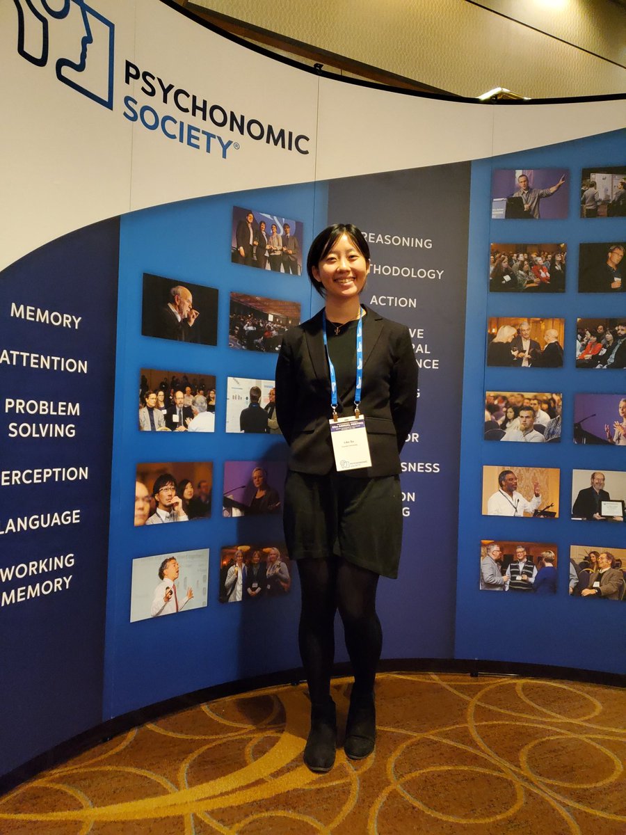 AmyIAnSu1's tweet image. Thrilled to finally attend the extraordinary @Psychonomic_Soc Meeting in person! Feel free to come check out my poster about survival processing &amp;amp; false memory later or just stop by and say hi!

#psynom22 
#psynom 
#adaptivememory
#falsememory
