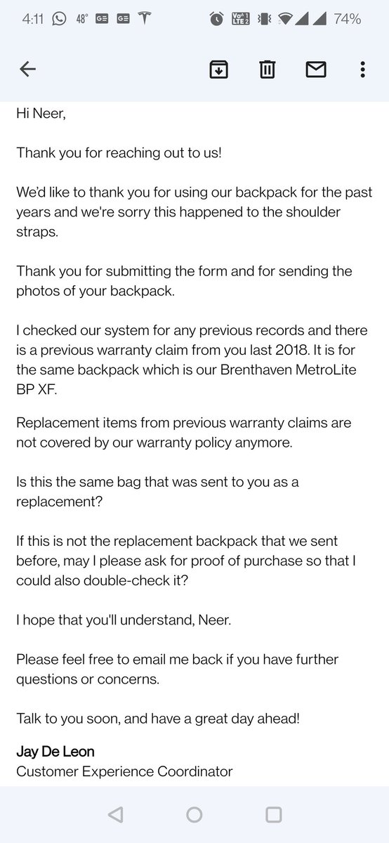 DlRECTMEDDPC's tweet photo. @BrenthavenNews does not stand behind their products that have a lifetime warranty. Please see the their response. Do not purchase these products thinking you will have a lifetime warranty. https://t.co/UrNozWoOSE
