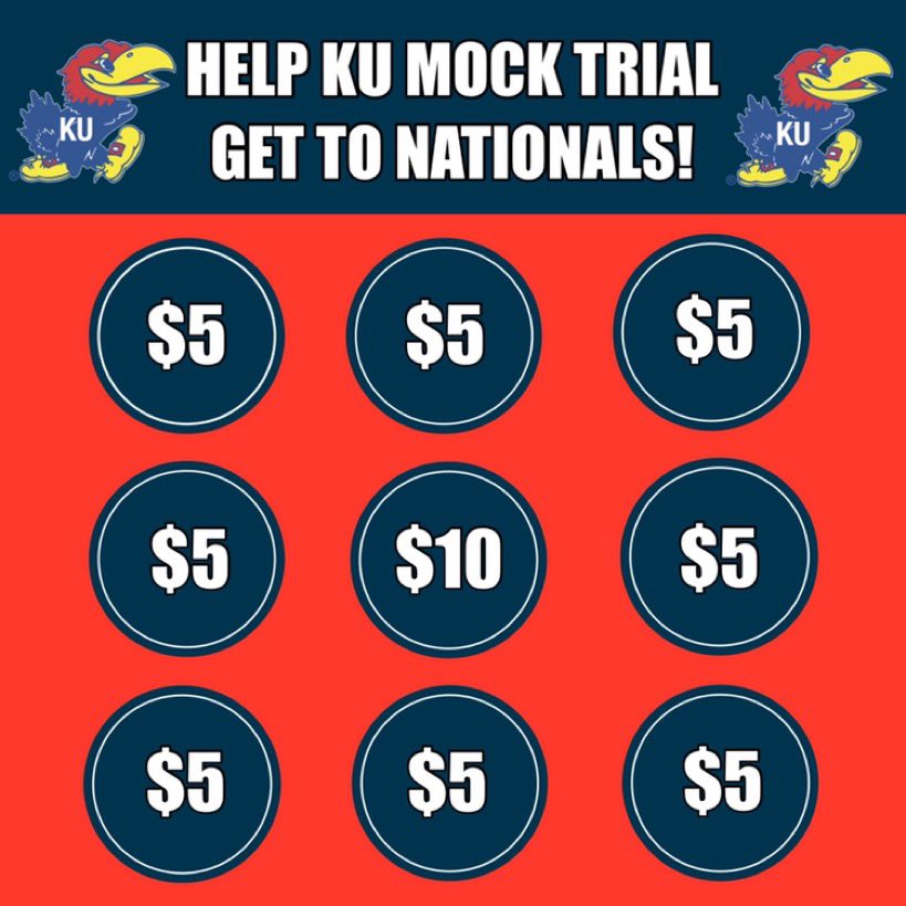 Send KU Mock Trial To Nationals! Venmo @ OliviaGLara