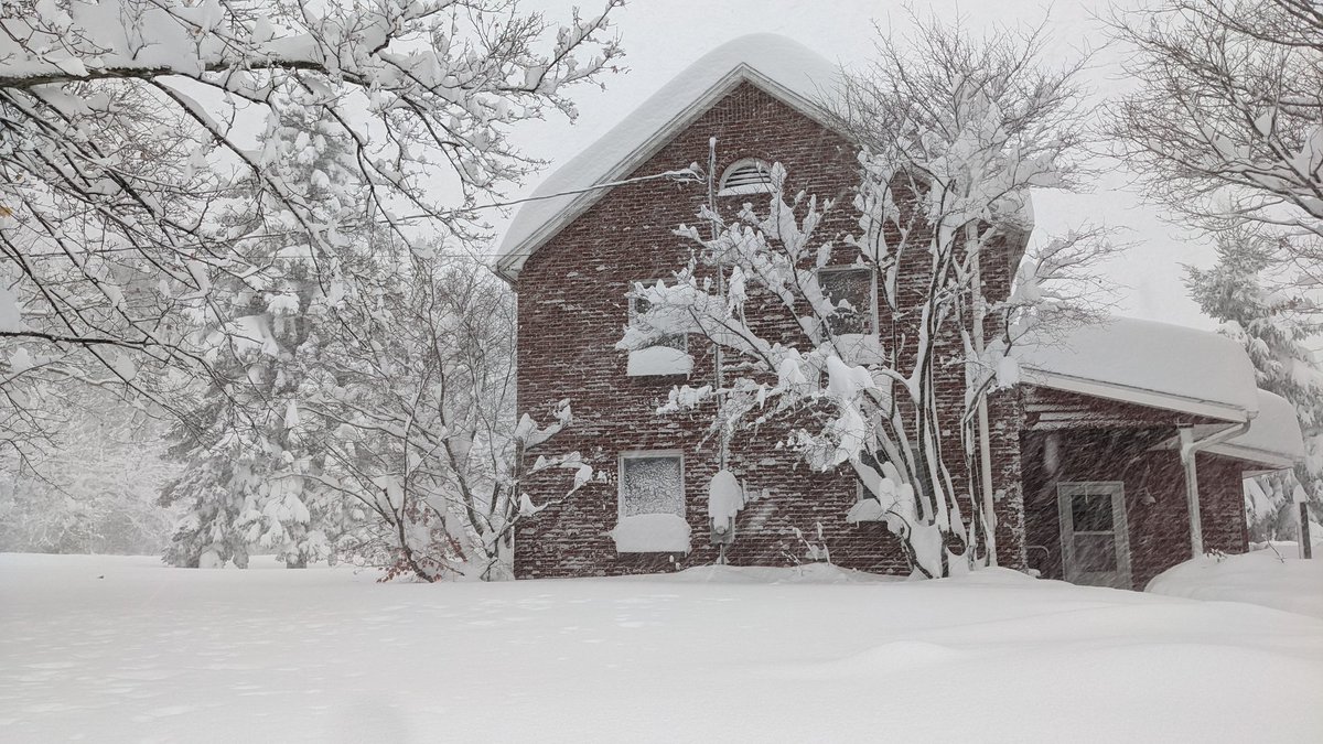 The amount of snow on the roof is causing me great anxiety.