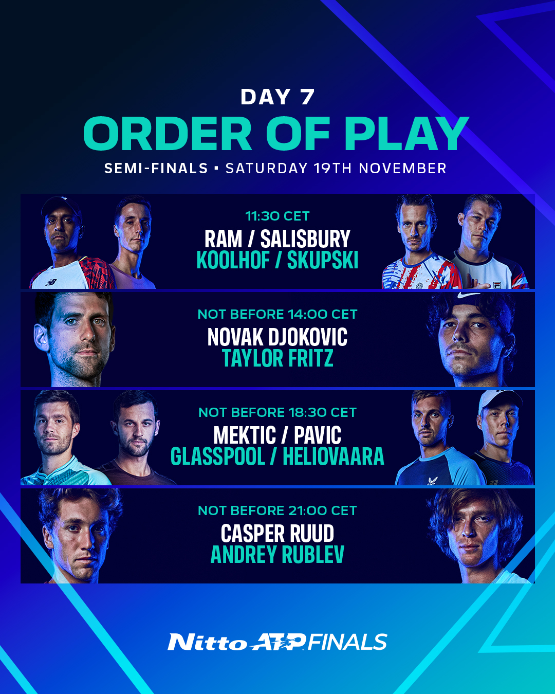 Nitto atp finals schedule deals