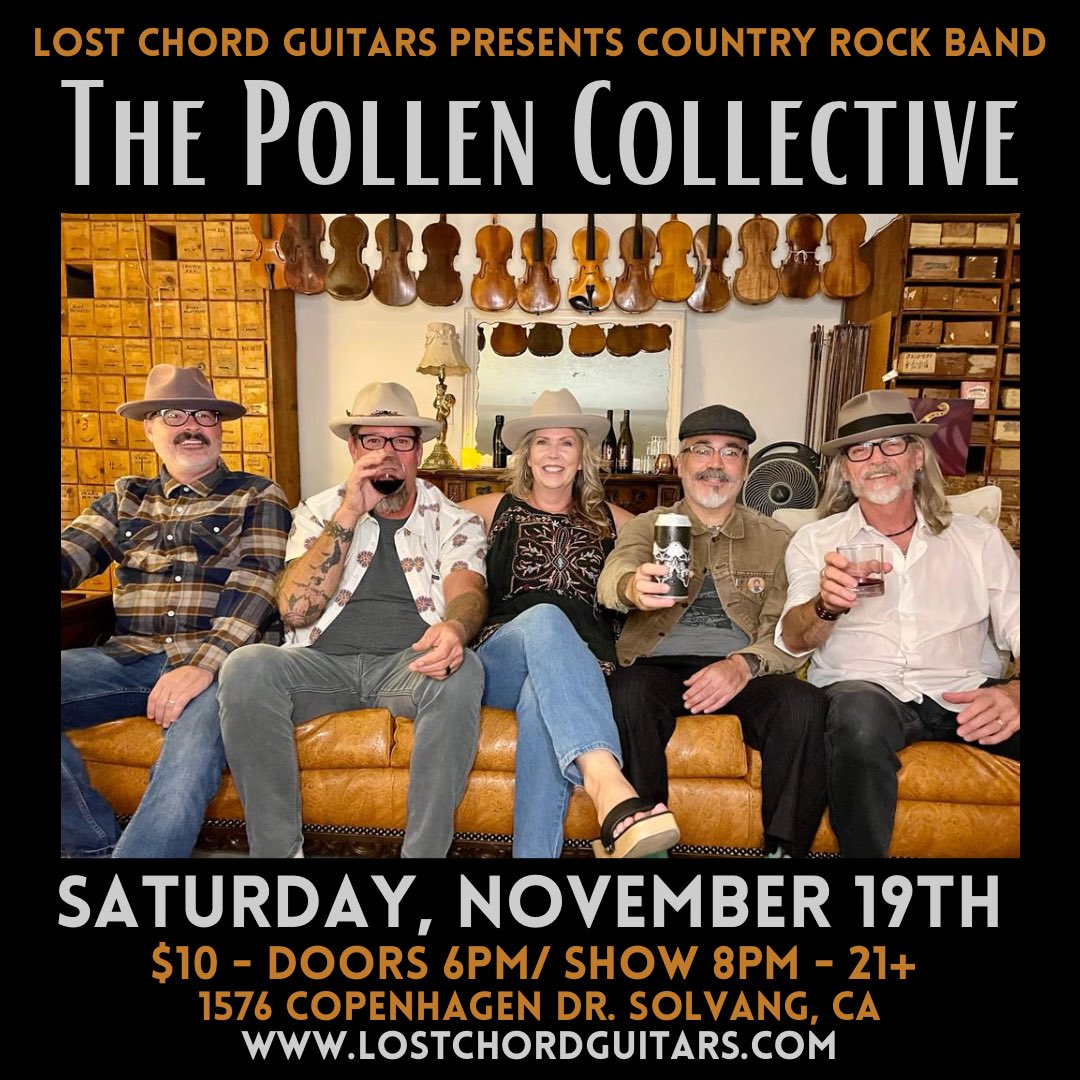 Saturday Nov 19th, live country rock music in Solvang!