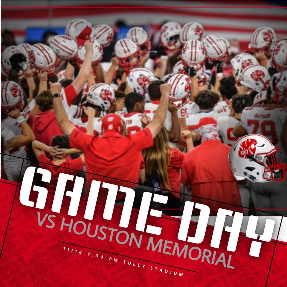 Good luck @Katyfootball in the next round of the playoffs tonight! Tiger fans make sure stop by @BWWings for your tailgate needs. Support your team and the @KABCBooster at the same time with your order at the sports bar. #Allinfor10 Edit courtesy @GoEditGraphics