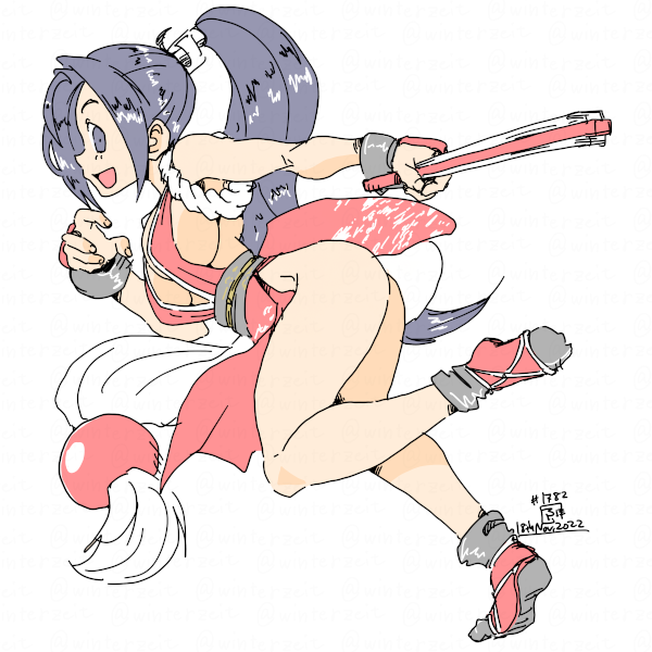 不知火舞 「2022-11-18 #一日一絵 」|ふゆ(ドとレとミとキュとゴとヱの音が出ない)のイラスト