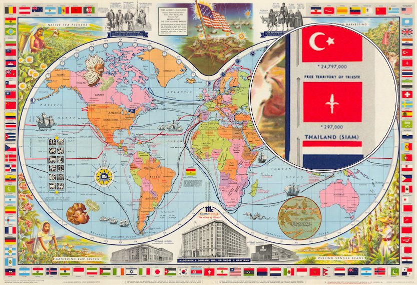 1957: Flaggen - flags - drapeaux - vlaggen - bandiere - zastave - zászlók.
#UnitedNations #UN #FlagFriday
#Trieste #Trst #Triest #Trieszt #Triëst