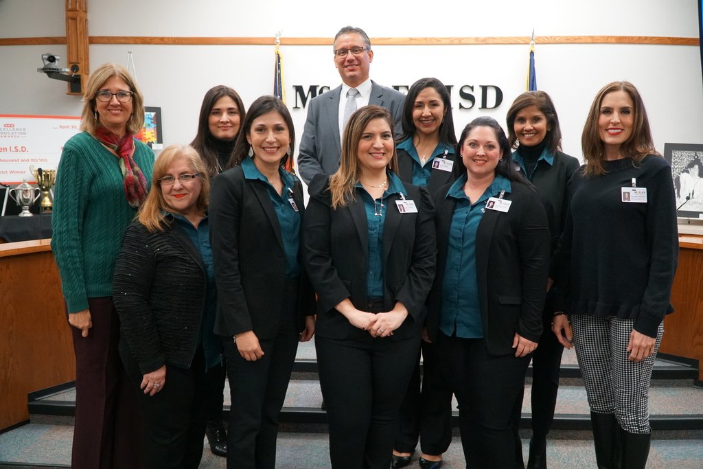 Campuses have been making their Executive Summary Evaluation presentations to district leadership. Here, pictured with district leaders are members of the Garza Elem. leadership team. 
#DistrictOfChampions #GreatnessStartsHere #WithMe