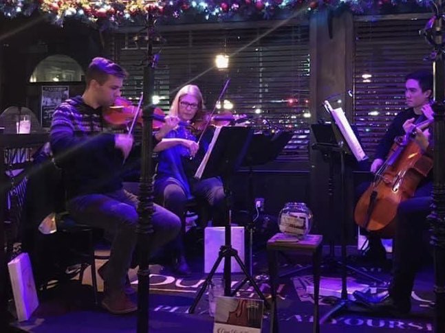<a href="/VivaLaStrings/">Viva La Strings</a> playing live Sunday Nov 27, Dec 4, 11, and 18 at The Dublin Pub in Dayton for Sunday Brunch Noon-3 pm!