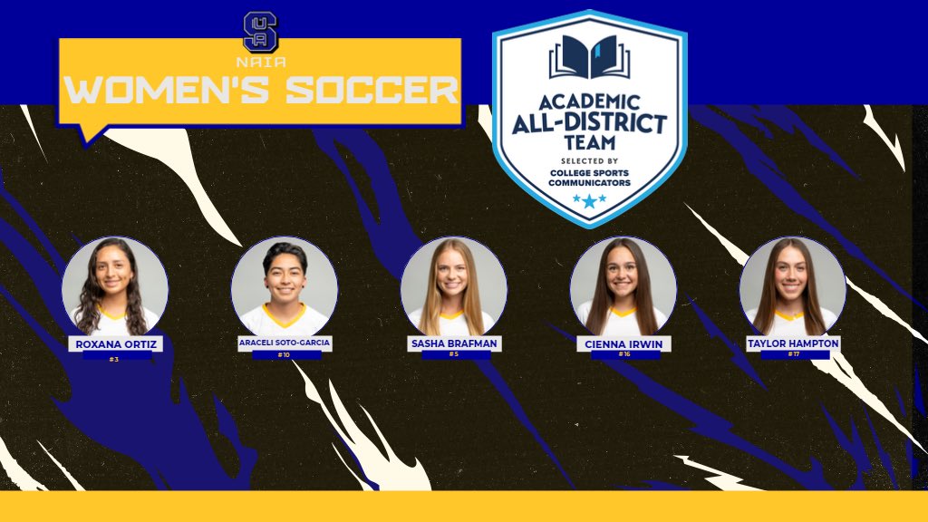 CSC ACADEMIC ALL-DISTRICT® TEAM HONOREES // 🦁🦁 •Congratulations to #sokawsoc’s Cienna Irwin, Roxana Ortiz, Taylor Hampton, Sasha Brafman, and Araceli Soto-Garcia on being named to the CSC NAIA Women’s Soccer Academic All-District® Team. Go Lions!• #sokaathletics