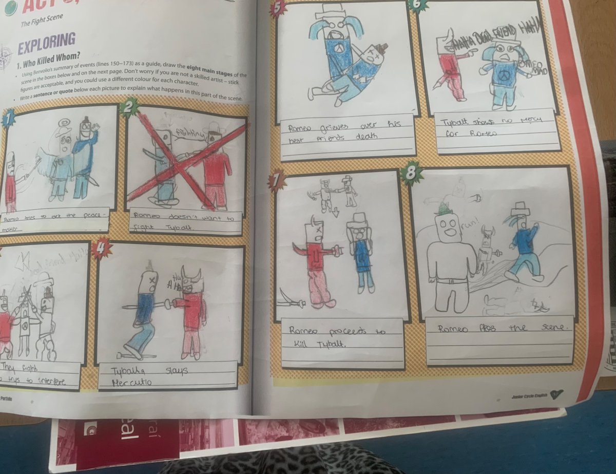 katiechuirte's tweet photo. I have such creative third years: Romeo and Juliet Act 3 Scene 1 as told by robots. https://t.co/ZuPgwHmGbt