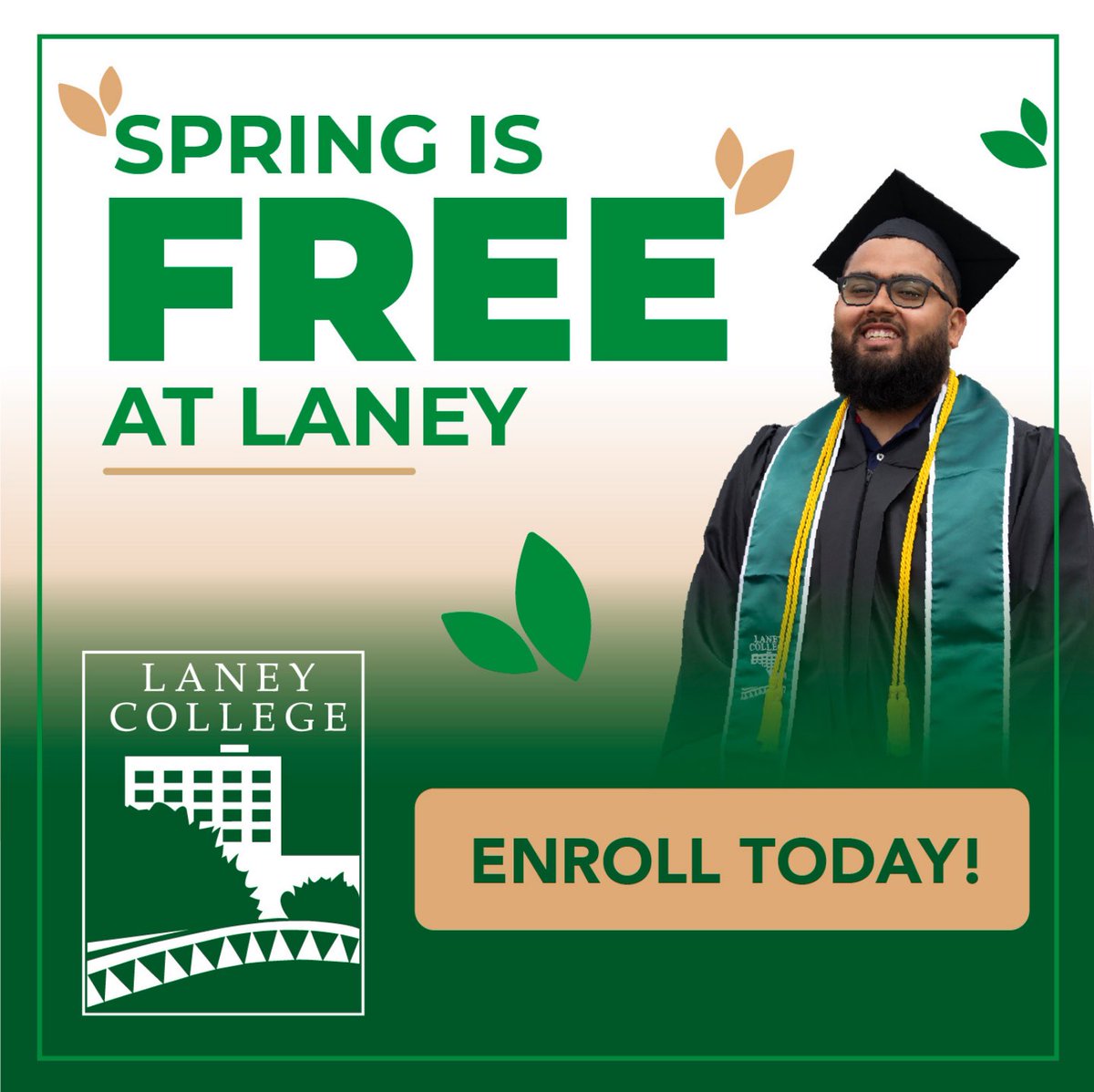 AdamKadourhe's tweet photo. Our community outreach event for @Laney_College was a success today in West Oakland! In case you havenโt heard, Spring is free!! Come enroll at Laney College!
#SpringFree https://t.co/hTGrBmPigw