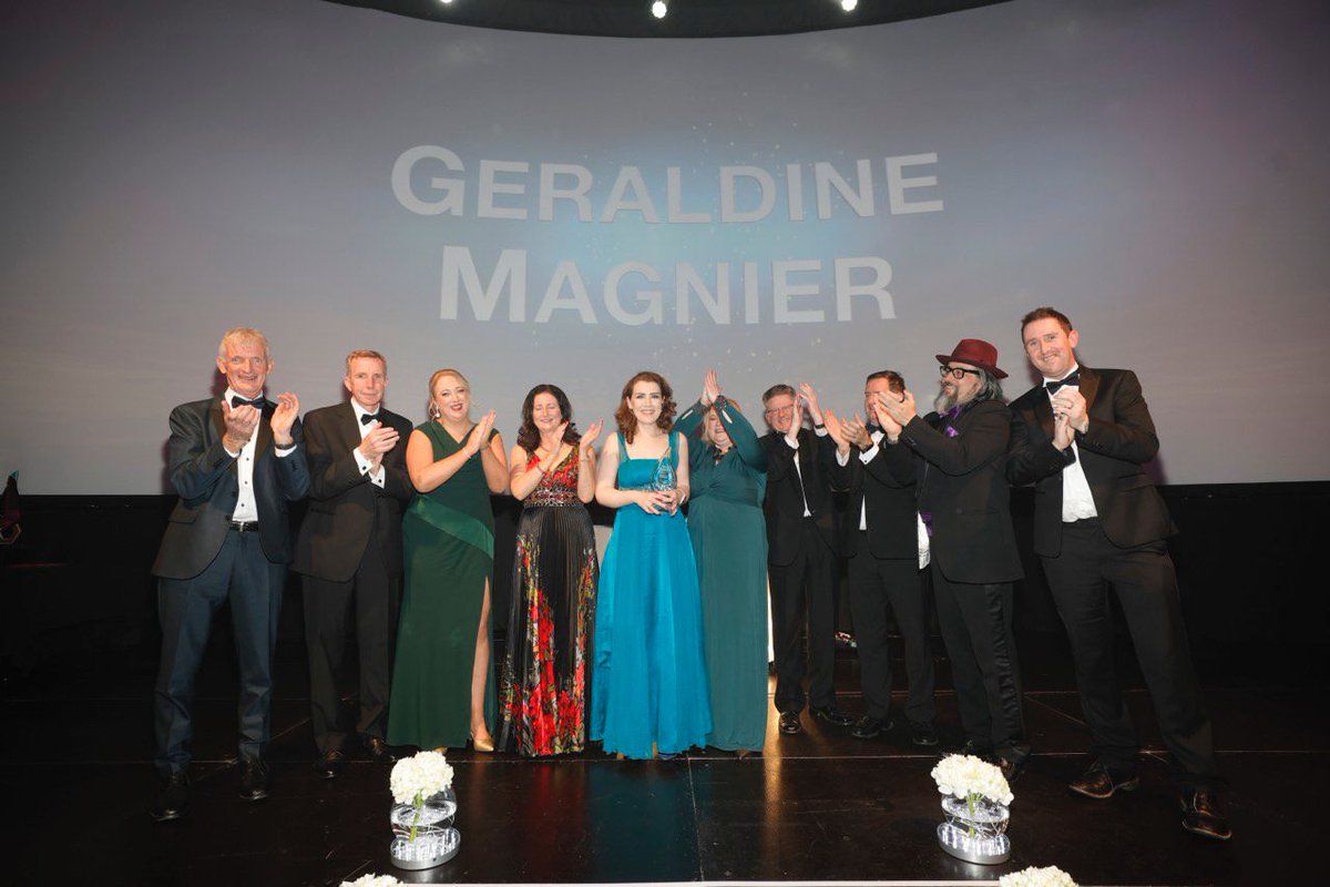A wonderful photo of some of the previous recipients, and tonight’s winner Geraldine Magnier, of the prestigious Person of the Year Award 
#TechIRLAwards2022