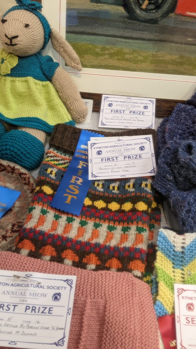 radicalxstitch's tweet photo. Just popping back in here to tell you all that I WON FIRST PLACE IN KNITTING!

Come find me on mastodon @radicalxstitch@aus.social https://t.co/ohyAZVoNEz