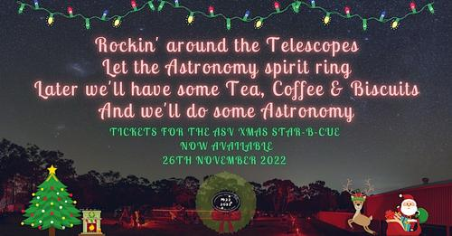 𝐇𝐚𝐯𝐞 𝐲𝐨𝐮 𝐠𝐨𝐭 𝐲𝐨𝐮𝐫 𝐭𝐢𝐜𝐤𝐞𝐭 𝐟𝐨𝐫 𝐨𝐮𝐫 𝐚𝐧𝐧𝐮𝐚𝐥 𝐂𝐡𝐫𝐢𝐬𝐭𝐦𝐚𝐬 𝐒𝐭𝐚𝐫 𝐏𝐚𝐫𝐭𝐲 𝐧𝐞𝐱𝐭 𝐰𝐞𝐞𝐤𝐞𝐧𝐝?
More information can be found on our website: asv.org.au
Tickets: bit.ly/3DoGtC4 
#astronomy #stars #space #planets