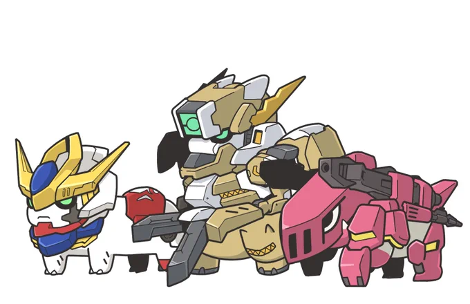 ここに3匹のポケットにはまず入らなさそうで、ビーム兵器に耐性があるモビルスーツがおるじゃろ?好きなのを1匹選ぶんじゃ。 